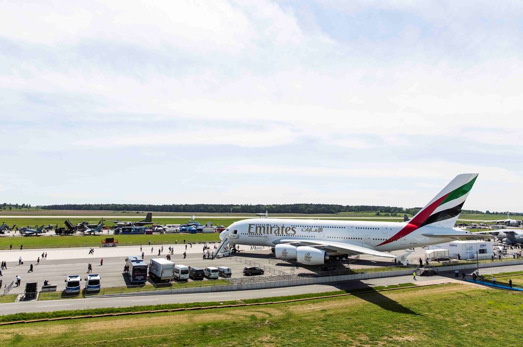 Flagowy samolot A380 Emirates na ILA Berlin Air Show 2016